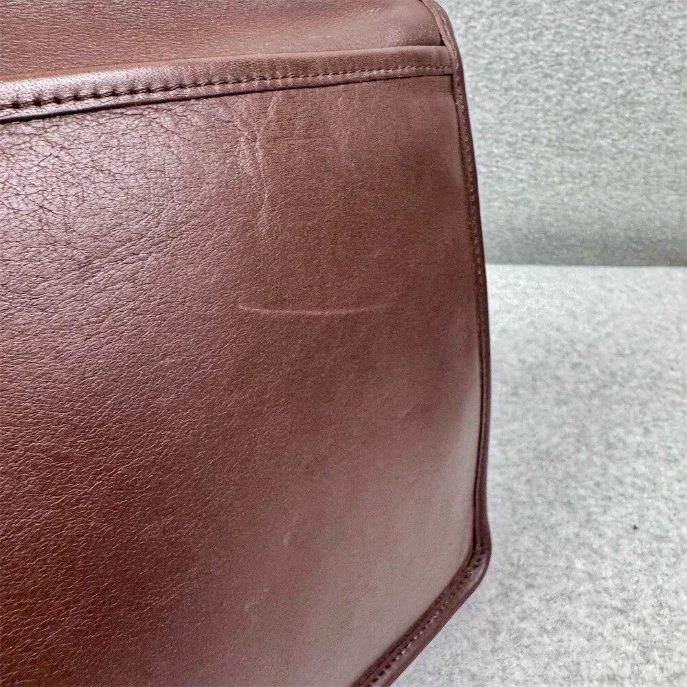 Coach Willis Vintage Crossbody Shoulder Bag Brown Turnlock Medium Top